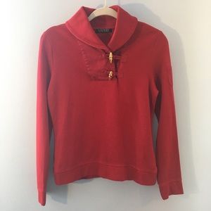 Vintage Ralph Lauren red top w/ toggle closings